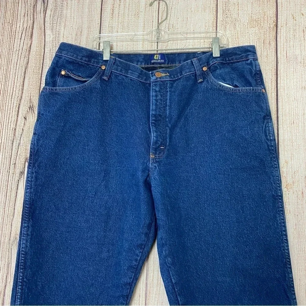 Wrangler Mens Regular Fit Plaid lined Jeans Size 40X34